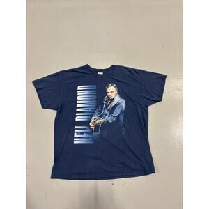 2015 Neil Diamond World Tour Shirt XL Melody Road Concert Tee Navy